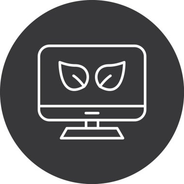 Dizüstü bilgisayar simgesi vektör çizimi