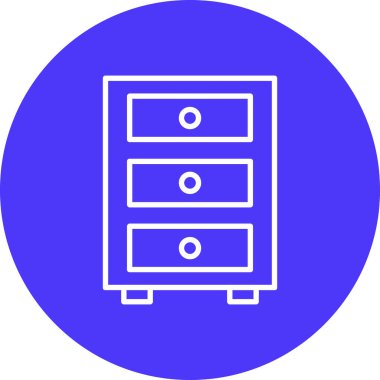 Kabine simgesinin vektör illüstrasyonu