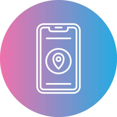 Vektör konumu simge illüstrasyonu