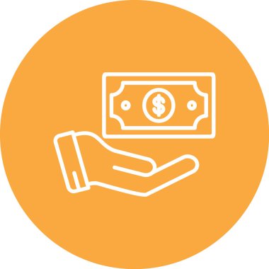 Dolar. Web simgesi basit illüstrasyon