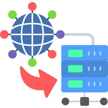 şebeke. Web simgesi basit illüstrasyon