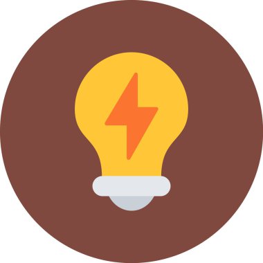 Elektrikli ampul vektör simgesi