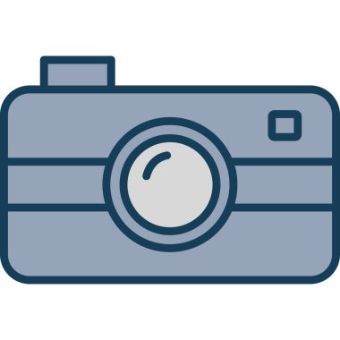 Kamera renkli vektör simgesi