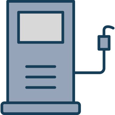 Elektronik elektrik simgesi ana hat biçiminde