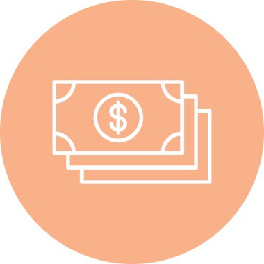 Dolar vektör simgesi modern basit tasarım illüstrasyonu