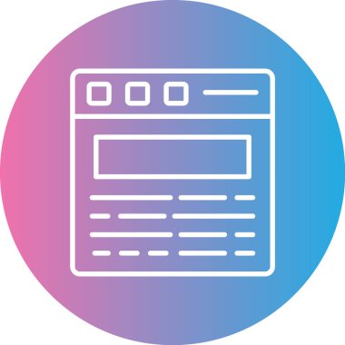 tarayıcı pencere simgesi vektör illüstrasyonu