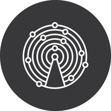 Çemberin tek bir simgesinin vektör çizimi