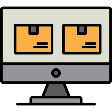 bilgisayar masaüstü simgesi, vektör illüstrasyonu