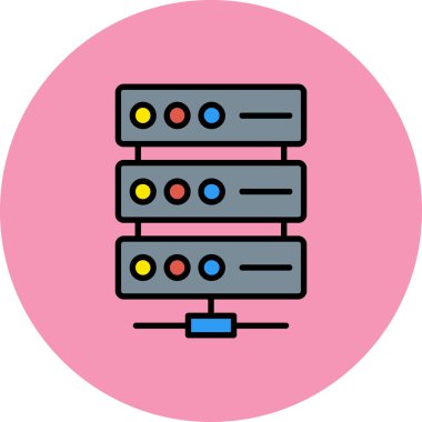 Sunucu vektör simgesi modern basit vektör illüstrasyonu