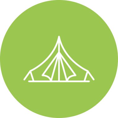 çadır simgesi vektör illüstrasyonu