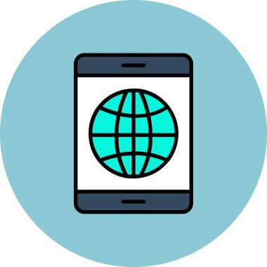 İnternet vektör simgesi modern basit vektör illüstrasyonu