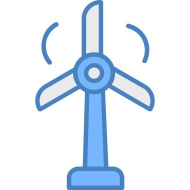 Yel değirmeni Web simgesi basit illüstrasyon