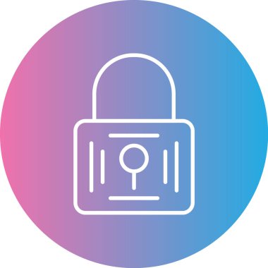 Kilit simgesinin vektör illüstrasyonu