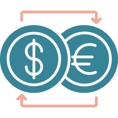 Avro döviz simgesi. biçim çift renkli düz yuvarlak sembol, mavi ve gri renkler, yuvarlak açılar, beyaz arkaplan.