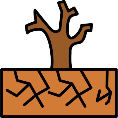 Ağaç simgesi. Basit resimleme