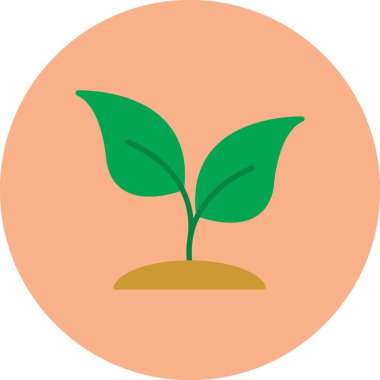 Bitki. Web simgesi basit illüstrasyon