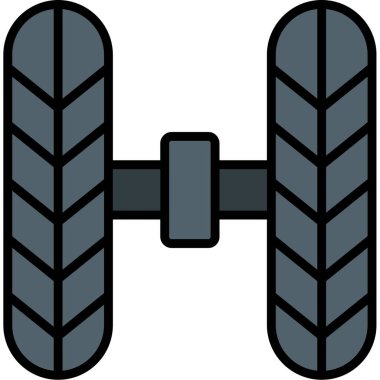 Lastik simgesi, vektör illüstrasyonu