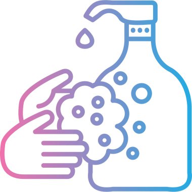 Bir el yıkamanın vektör çizimi