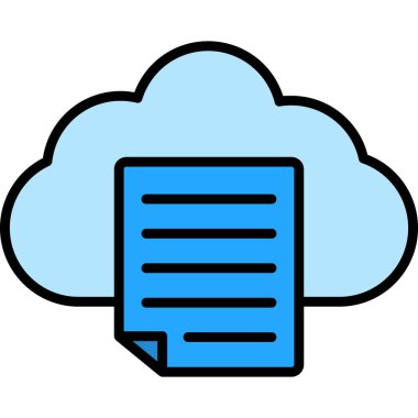 Bulut simgesi vektör illüstrasyonu