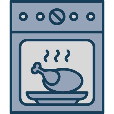 Tavuk. Web simgesi basit illüstrasyon