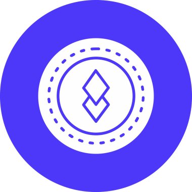 Bir paranın modern simgesinin vektör çizimi