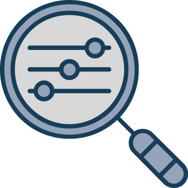 Doldurulmuş dış hat biçiminde büyüteç simgesi bul