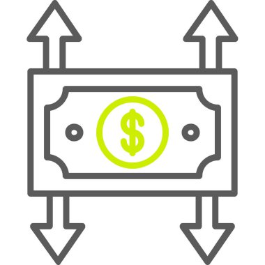 Bir dolarlık banknot. Web simgesi