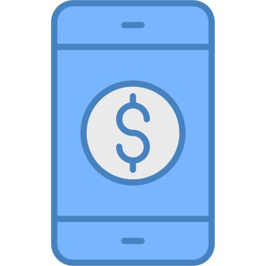 bankacılık para simgesi düz ana hatlı