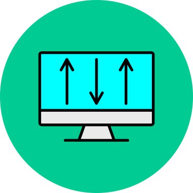 Seo modern simgesinin vektör illüstrasyonu