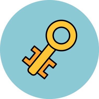 Anahtar. Web simgesi basit illüstrasyon