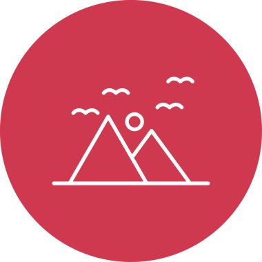 Kırmızı bir simgenin vektör illüstrasyonu