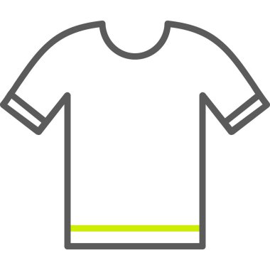 Bir t-shirt simgesinin vektör illüstrasyonu
