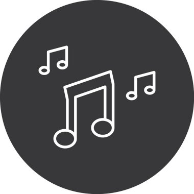 Müzik. Web simgesi basit illüstrasyon