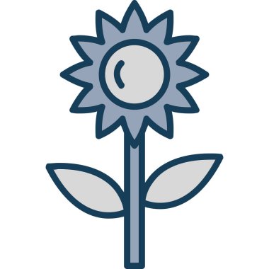 Çiçek. Web simgesi basit illüstrasyon