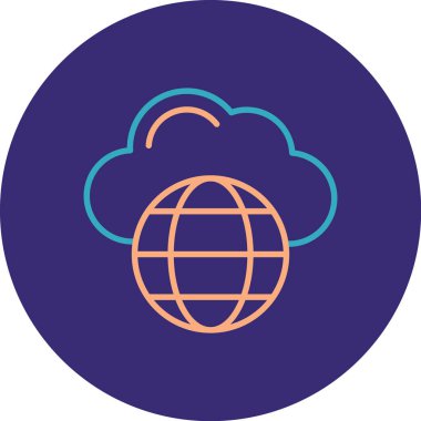 Bulut simgesi vektör illüstrasyonu