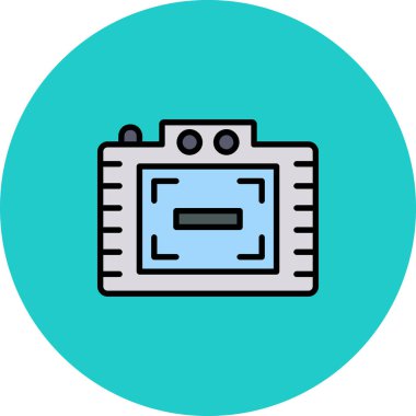 Kamera. Web simgesi basit illüstrasyon