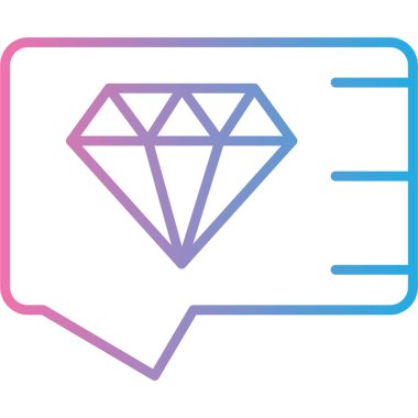 Harf kartının basit simge vektör illüstrasyonu