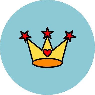 taç simgesi vektör illüstrasyonu