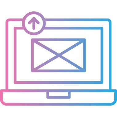 E- posta modern simgesinin vektör illüstrasyonu