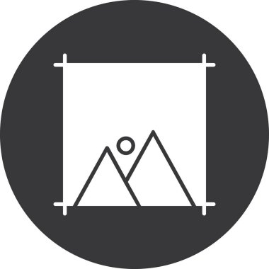 dağ simgesi, vektör illüstrasyonu