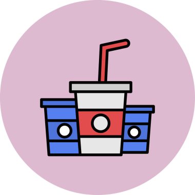 Gazoz. Web simgesi basit illüstrasyon