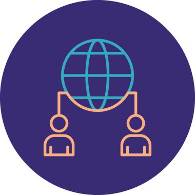 küresel ağ. Basit resimleme