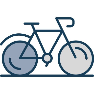 Bisiklet ikonu. motorsiklet vektör simgesi düz stil