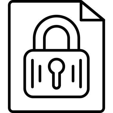 Kilit. Web simgesi basit illüstrasyon