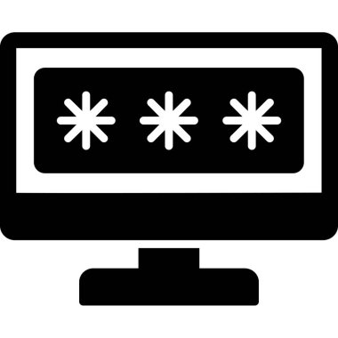 parola ikonu vektör illüstrasyonu.