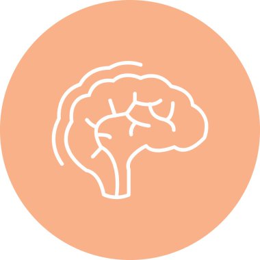 beyin modern ikon vektör illüstrasyonu