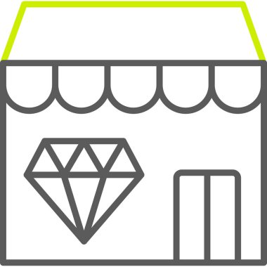 Elmas simgesinin vektör illüstrasyonu