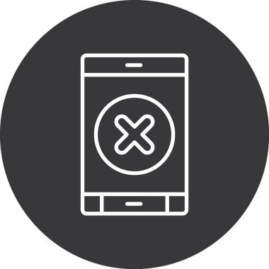 Cep telefonu. Web simgesi basit illüstrasyon