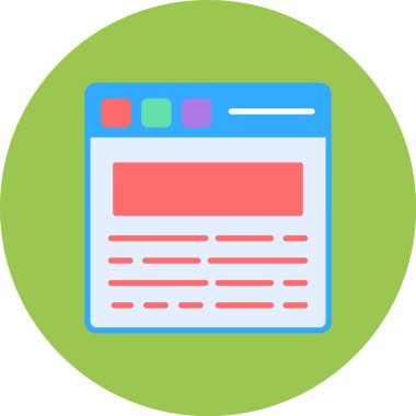 Web tasarım ikonu, vektör illüstrasyonu. websitesi