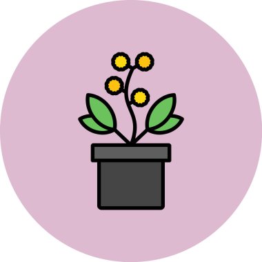 çiçek simgesi vektör illüstrasyonu